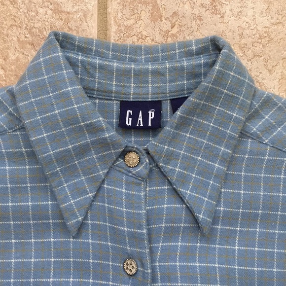 GAP Button Down Gingham Shirt Blouse - Picture 2 of 8